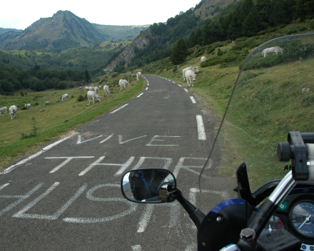 Franse Pyreneeen op de motor